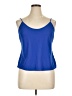 Diane von Furstenberg 100% Polyester Blue Sleeveless Top Size 16 - photo 1