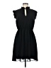 H&M 100% Polyester Solid Black Casual Dress Size 6 - photo 1