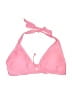 B. Split Solid Pink Swimsuit Top Size XL - photo 1