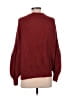 Shein 100% Polyester Solid Burgundy Pullover Sweater Size 4 - photo 2