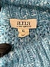 a.n.a. A New Approach Tweed Teal Blue Turtleneck Sweater Size XL - photo 7