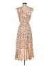 Socialite 100% Polyester Floral Tan Cocktail Dress Size S - photo 2