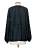 adyson parker 100% Polyester Black Blue Long Sleeve Blouse Size S - photo 2