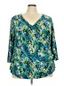 Just My Size Teal 3/4 Sleeve Blouse Size 4X - photo 1