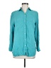 Chico's 100% Rayon Teal 3/4 Sleeve Button-Down Shirt Size Med (1) - photo 1