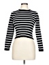 Happily Grey 100% Polyester Stripes Black Long Sleeve Turtleneck Size L - photo 1