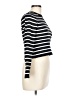 Happily Grey 100% Polyester Stripes Black Long Sleeve Turtleneck Size L - photo 4