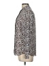 H&M 100% Polyester Animal Print Silver Long Sleeve Blouse Size 10 - photo 5