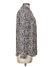H&M 100% Polyester Animal Print Silver Long Sleeve Blouse Size 10 - photo 4