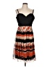 Donna Ricco 100% Polyester Graphic Orange Cocktail Dress Size 14 - photo 1