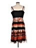 Donna Ricco 100% Polyester Graphic Orange Cocktail Dress Size 14 - photo 2
