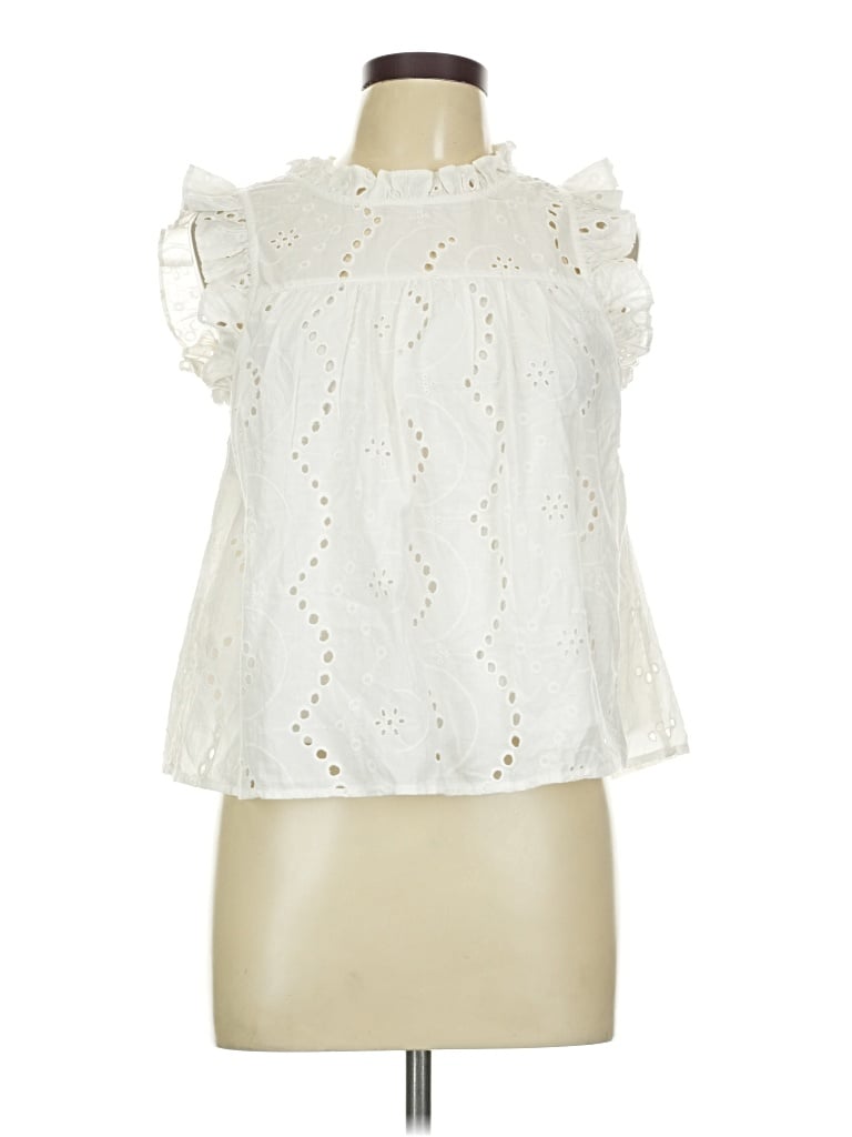 En Creme Sleeveless T-shirt In White