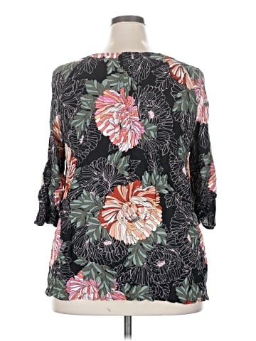 Pale Sky 3/4 Sleeve Blouse (view 2)