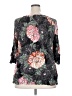 Pale Sky 100% Rayon Black 3/4 Sleeve Blouse Size 2X - photo 2