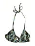 PrettyLittleThing Animal Print Teal Blue Swimsuit Top Size 12 - photo 1