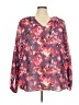 In'Voland 100% Polyester Pink Long Sleeve Blouse Size 24W - photo 1