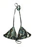 PrettyLittleThing Animal Print Teal Blue Swimsuit Top Size 12 - photo 2