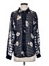 Formula X Floral Blue Long Sleeve Blouse Size S (estimated) - photo 1