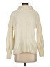 Cynthia Rowley 100% Polyester Solid Ivory Turtleneck Sweater Size XS - photo 1