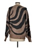 Studio Animal Print Brown Pullover Sweater Size S - photo 2
