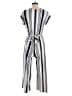 Caution to the Wind Stripes Ivory Blue Jumpsuit Size M - photo 2