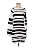 Blue Blush Stripes Silver Casual Dress Size S - photo 1