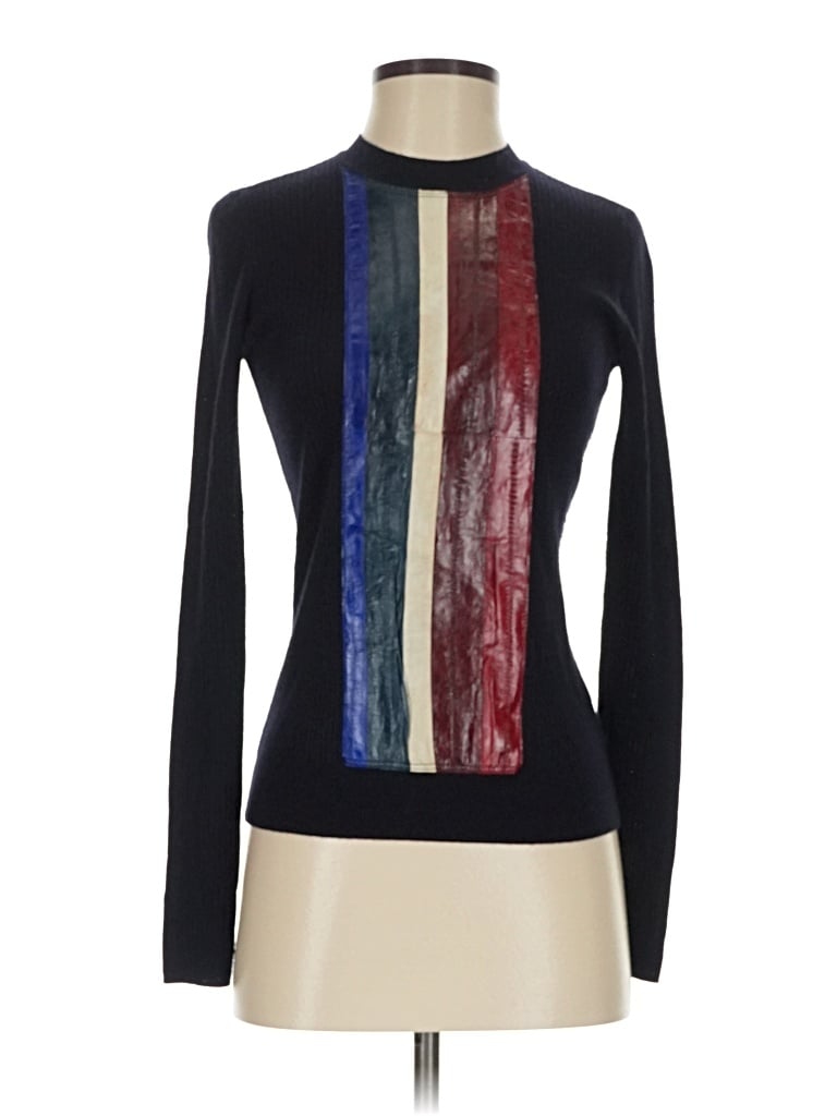 Pre-owned Tory Burch Wool Pullover Sweater In Black