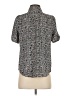 Nine West 100% Polyester Print Black Short Sleeve Blouse Size S - photo 2