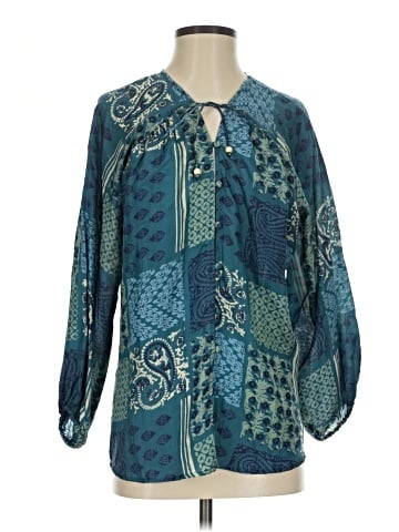 Hannah 3/4 Sleeve Silk Top (view 1)