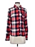 Christopher & Banks 100% Rayon Plaid Red Long Sleeve Button-Down Shirt Size S - photo 1