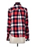 Christopher & Banks 100% Rayon Plaid Red Long Sleeve Button-Down Shirt Size S - photo 2