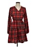 Assorted Brands Plaid Red Casual Dress Size XS - photo 1