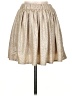 Aeropostale 100% Polyester Metallic Gold Casual Skirt Size XS - photo 1