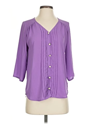Buttons 3/4 Sleeve Blouse (view 1)