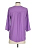 Buttons 100% Polyester Purple 3/4 Sleeve Blouse Size S - photo 2