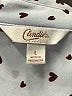 Candie's 100% Polyester Polka Dots Blue Long Sleeve Blouse Size L - photo 7