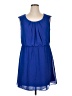 AB Studio 100% Polyester Solid Blue Casual Dress Size XL - photo 1