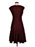 Just... Taylor Checkered-gingham Red Burgundy Casual Dress Size 6 - photo 2