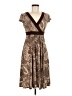 Jones Studio Paisley Brown Casual Dress Size 6 - photo 1