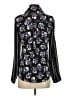 Express 100% Polyester Floral Black Long Sleeve Blouse Size XS - photo 2