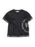 River Island 100% Polyester Black Short Sleeve Top Size 5 - 6 - photo 1