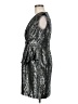 Evan Picone Metallic Silver Cocktail Dress Size 6 - photo 5