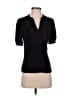 August Silk Black Short Sleeve Top Size S - photo 1