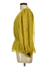Vince Camuto 100% Polyester Yellow 3/4 Sleeve Blouse Size L - photo 5