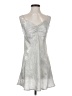 Audrey 3+1 100% Polyester Metallic Silver Cocktail Dress Size S - photo 1