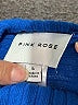 Pink Rose Blue Turtleneck Sweater Size L - photo 7