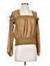 Mustard Seed 100% Polyester Gold Tan Long Sleeve Blouse Size S - photo 1