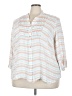 Ruby Rd. Stripes Ivory 3/4 Sleeve Blouse Size 3X - photo 1