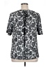 Lane Bryant 100% Polyester Silver Short Sleeve Blouse Size 14 - 16 Plus - photo 2