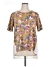 Potter's Pot Floral Brown Short Sleeve Blouse Size 1X - photo 1